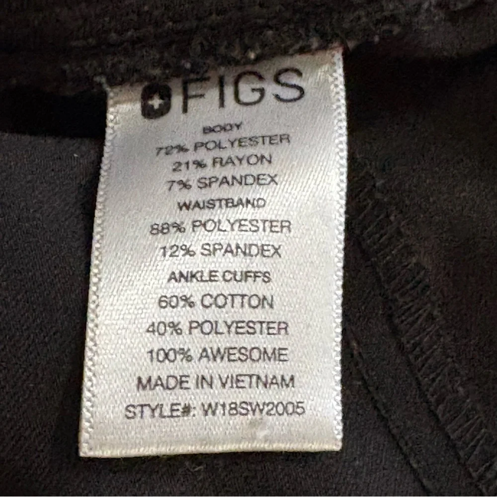 Figs‎ Zamora Joggers Scrub Pants Women’s Small Black Pockets Comfort Drawstring